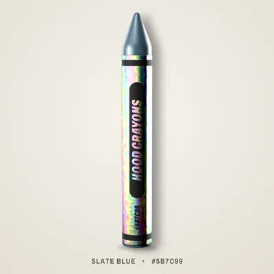 Slate Blue crayon, #5B7C99