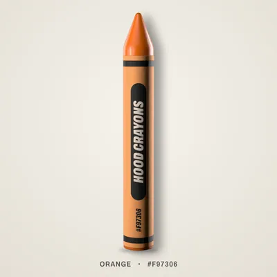 Orange crayon, #F97306