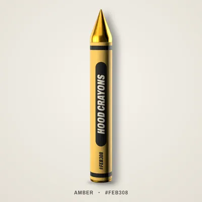 Amber crayon, #FEB308