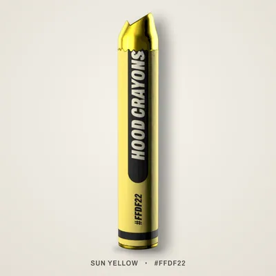 Sun Yellow crayon, #FFDF22