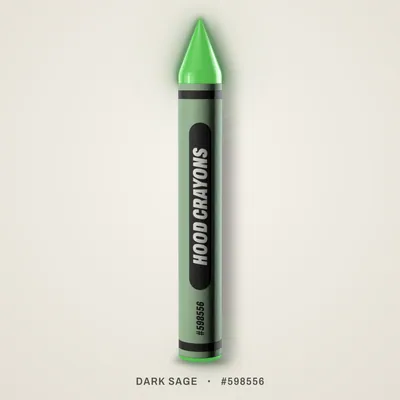 Dark Sage crayon, #598556
