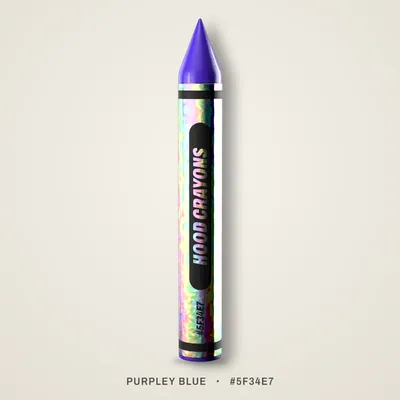 Purpley Blue crayon, #5F34E7