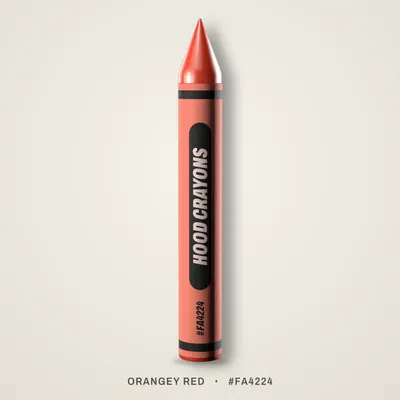 Orangey Red crayon, #FA4224
