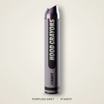 Purplish Grey crayon, #7A687F