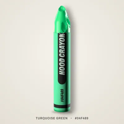 Turquoise Green crayon, #04F489