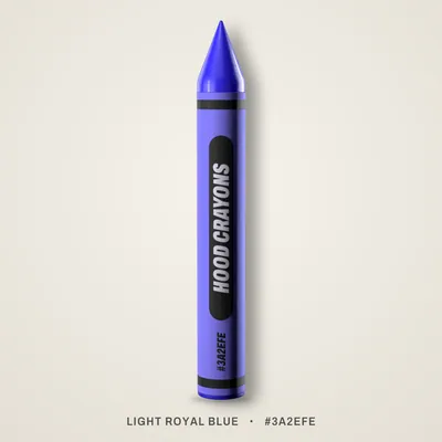 Light Royal Blue crayon, #3A2EFE
