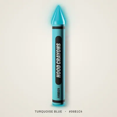 Turquoise Blue crayon, #06B1C4