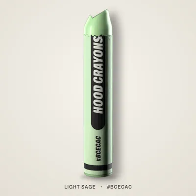 Light Sage crayon, #BCECAC