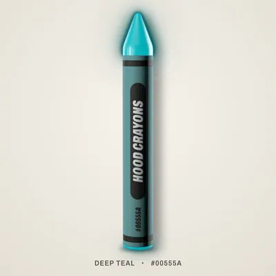 Deep Teal crayon, #00555A