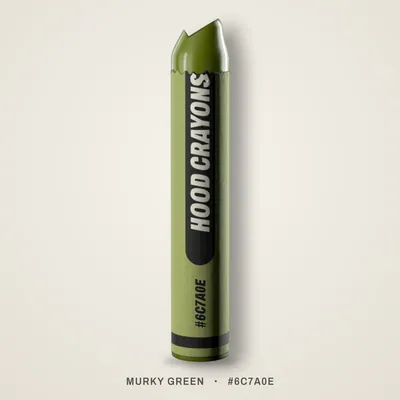 Murky Green crayon, #6C7A0E